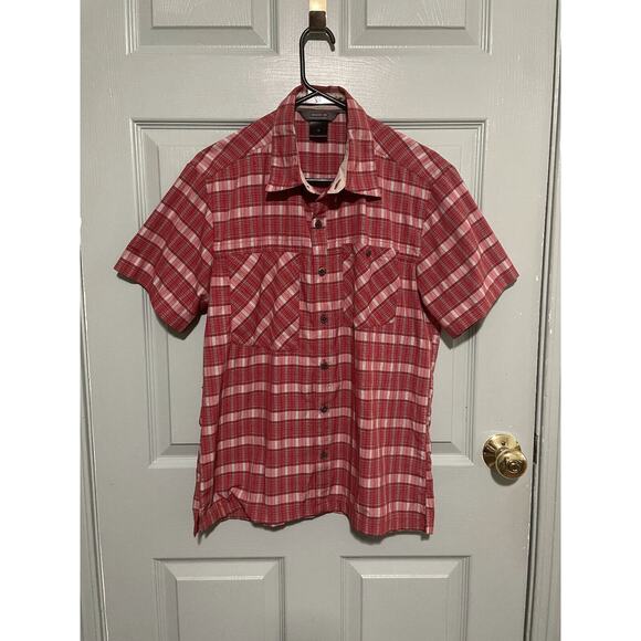 Millet Mountain By Experience Men’s Size Small S Red Plaid Button Short Sleeve - Picture 1 of 11